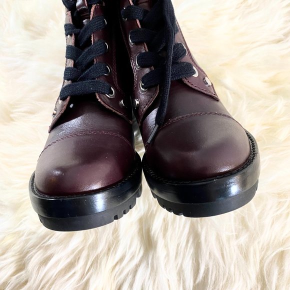 NWOB MARC FISHER Wyomi Platform Leather Lace-up Ankle Boot Sz 6.5 US - Picture 5 of 15
